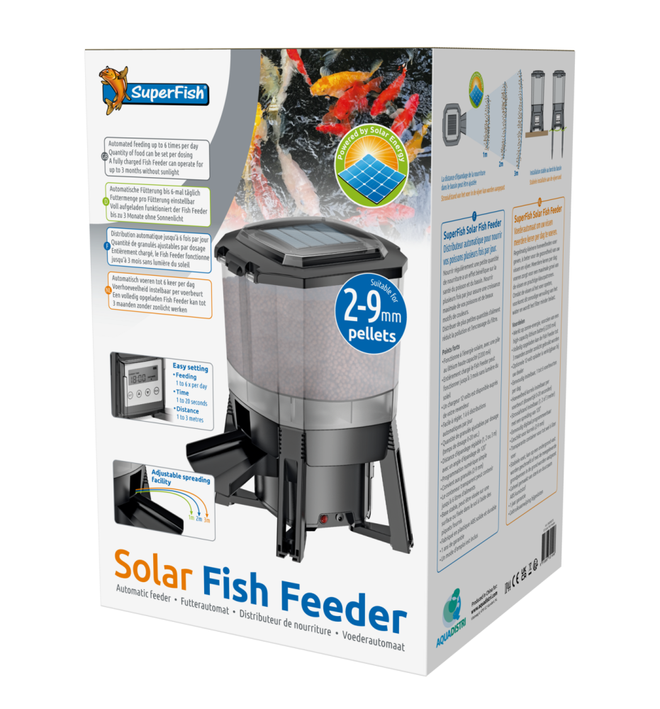 Distributeur de nourriture pour bassin - Solar Fish Feeder